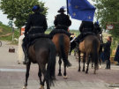 Drie Franse verkenners ter paard